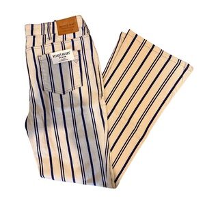 Velvet Heart Blue and Cream Striped Pants NWT